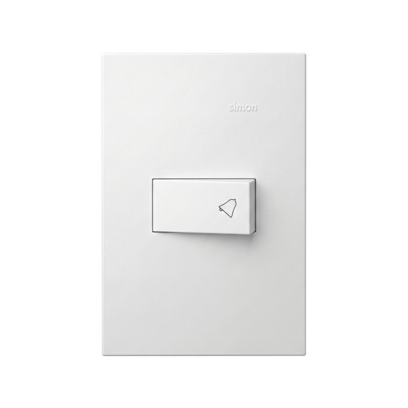 Pulsador de Campainha 10A Branco Fosco 35 Simon