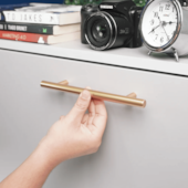 Puxador Primus 160mm Dourado Matte Italy Line