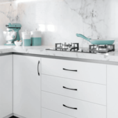 Puxador Sonico 160mm Preto Italy Line