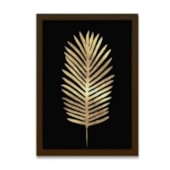 Quadro Decorativo Folhagem  63x45cm - Moldura Dourada Quadro Decorativo Folhagem  63x45cm - Moldura Dourada