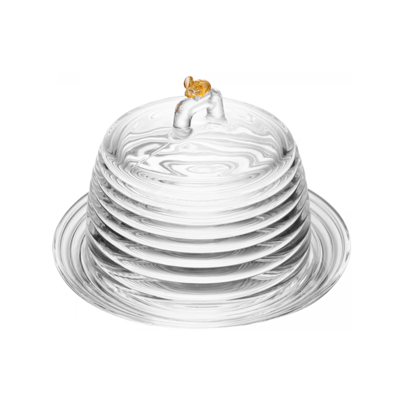 Queijeira Little Bee 19cm x 19cm x 13,5cm Cristal Lyor