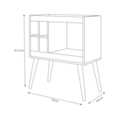 Rack Adega Branco 70x35x81,5cm Multivisão