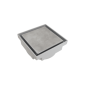 Ralo Invisível Duplo 10x10 cm Inox Qualiz
