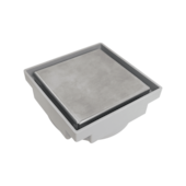 Ralo Invisível Duplo 15x15 cm Inox Qualiz