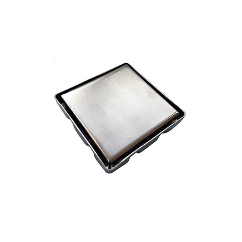 Ralo Oculto 15x15cm Inox Invisível Banheiro Anti Odor Flex Hidro