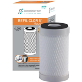 Refil Clor Carbon Block 5" Encaixe Hidro Fitros Fazelli Refil Clor Carbon Block 5" Encaixe Hidro Fitros Fazelli