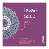 Refil de Microfibra Mop Giro Fit-Simplo Oikos