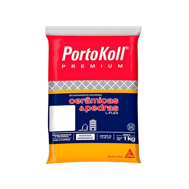 Rejunte Cerâmicas e Pedras L-Flex Marfim 1kg Portokoll