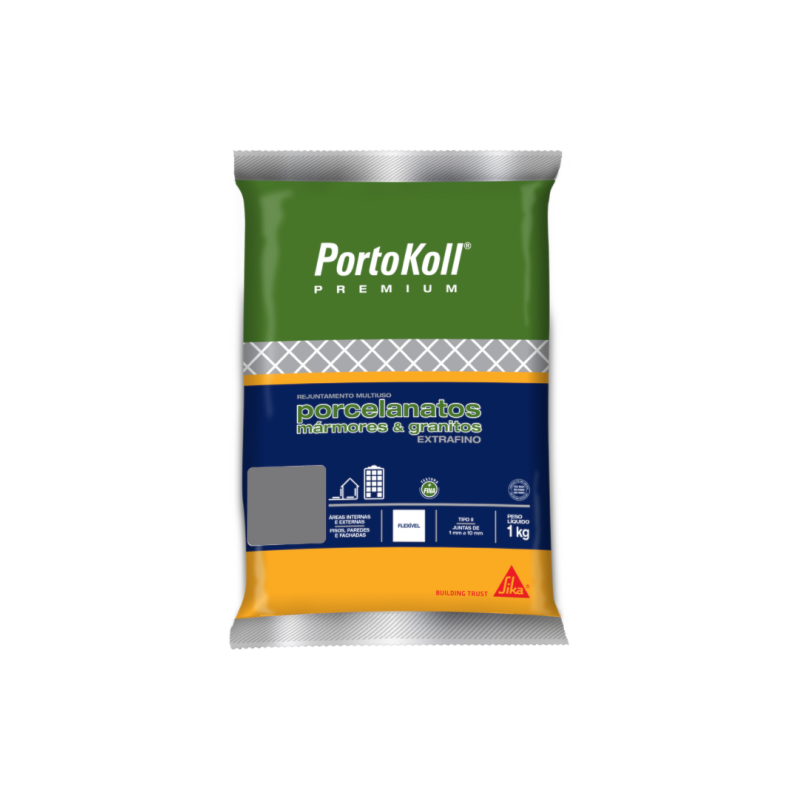 Rejunte Extrafino Preto 1Kg Portokoll