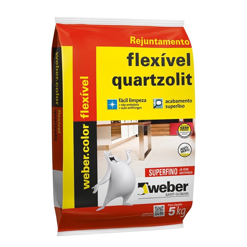 Rejunte Flex Preto Grafite 5Kg Quartzolit