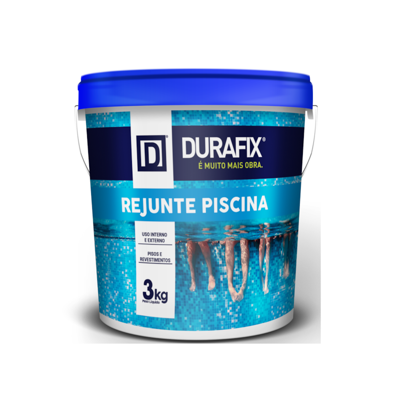 Rejunte para Piscina Balde 3Kg Branco Durafix