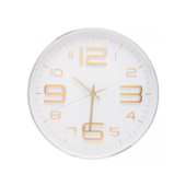 Relógio de Parede Branco com Dourado 30,5x4,3cm Lyor