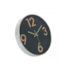 Relógio de Parede de Plástico Donum Preto com Dourado 30,5cm x 4,3cm Lyor