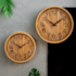 Relógio de Plástico para Parede Wood 25,4cmx3,8cm Lyor