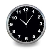 Relógio Titan 39,5CM Cromado/Preto Maxxi
