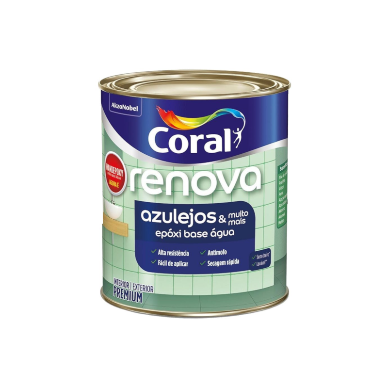 Renova Azulejos Base de Água Acetinado Branco 900ml Coral