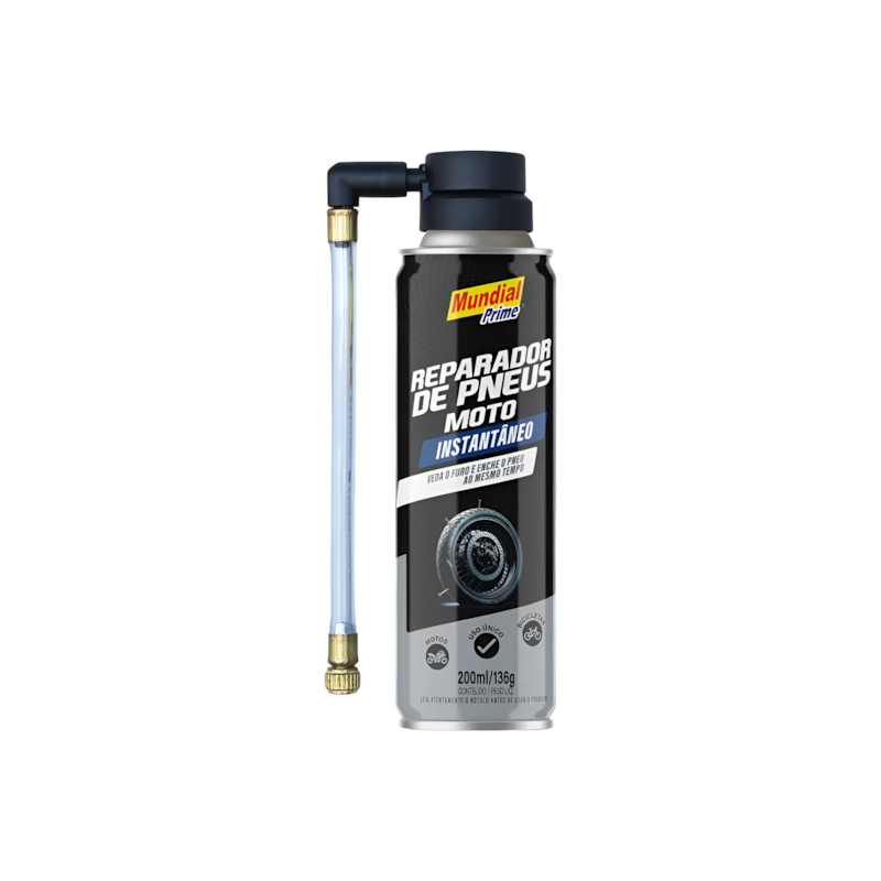 Reparador de Pneu Moto 200ml Mundial Prime
