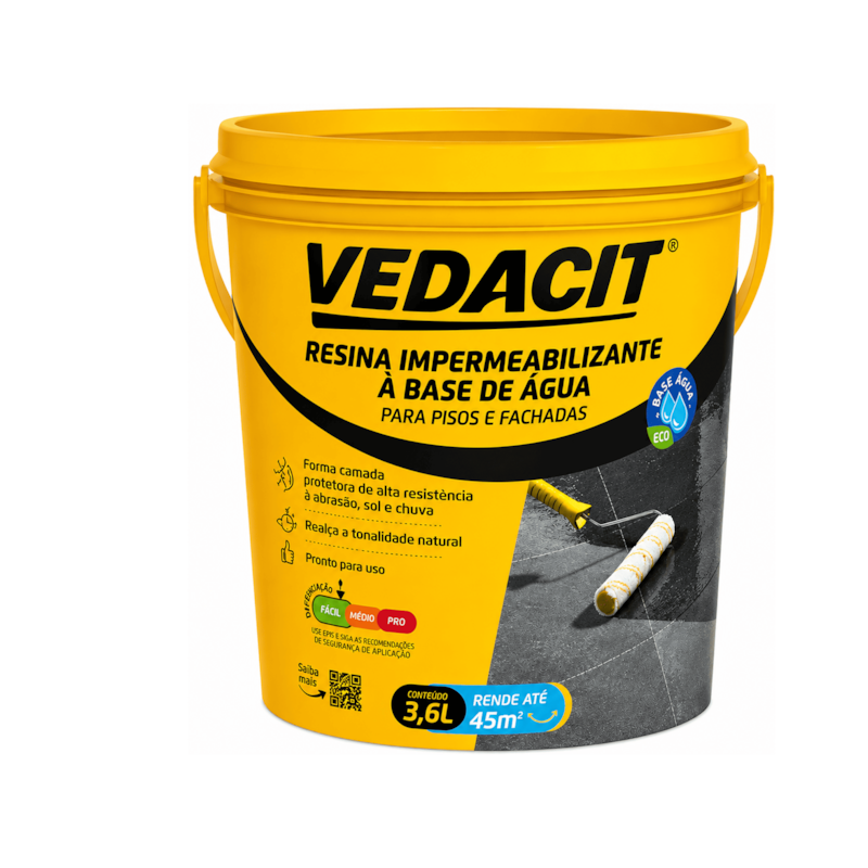 Resina Impermeabilizante Base de Água 3,6L Vedacit