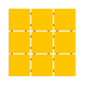 Revestimento 10x10cm Tipo A Amarelo Telado 30,7x30,7cm Ceral - 2,07m²