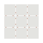 Revestimento 10x10cm Tipo A Cinza Claro Tel 30,7x30,7cm Ceral - 2,07m²