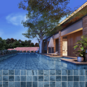 Revestimento 10x10cm Tipo A Sancho Blue Tela 30,7x30,7cm Ceral - 2,07m²