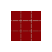 Revestimento 10x10cm Tipo A Vermelho Tela 30,7x30,7cm Ceral - 2,07m²