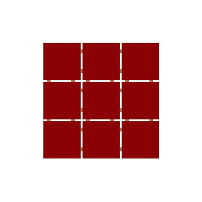 Revestimento 10x10cm Tipo A Vermelho Tela 30,7x30,7cm Ceral - 2,07m²