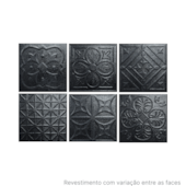 Revestimento 20x20cm Tipo A Lux Black Extra Pierini - 1,60m²