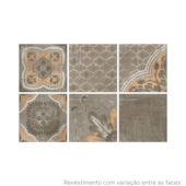 Revestimento 20x20cm Tipo A Noturno Óxido Face Flor Pierini - 1,52m²