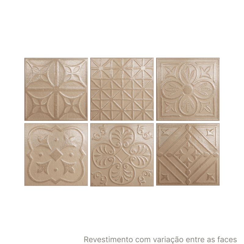 Revestimento 20x20cm Tipo A Petra Ocre Extra Pierini - 1,60m²