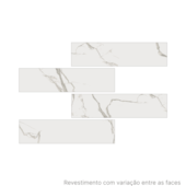 Revestimento 6,5x25,6cm Tipo A Marmo White Extra Pierini - 2,07m²