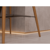 Rodapé Neo de Alumínio 6,2x1,4x300cm Branco Santa Luzia