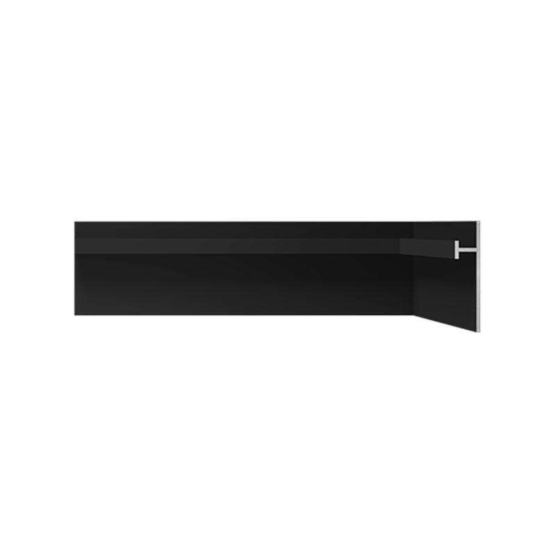 Rodapé Neo de Alumínio 6,2x1,4x300cm Preto Santa Luzia