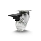 Rodízio com Freio e Roda em Gel Cristal 40Kg 8126 Colson