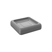 Saboneteira Cube Cinza Frio para Banheiro Coza