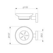 Saboneteira de Parede Slim Preto Fosco Perflex