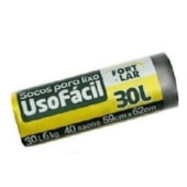 Saco para Lixo 30L com 40 Unidades Fortlar