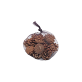 Saquinho de Pinhas Decorativas Marrom Cromus