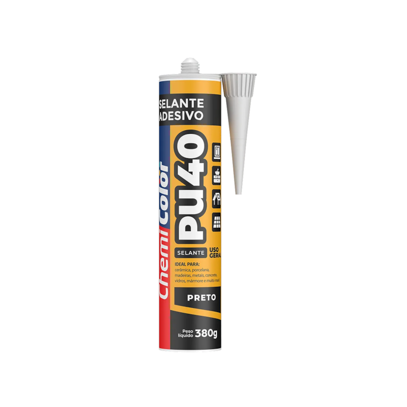 Selante Híbrido PU40 Preto Chemicolor Baston