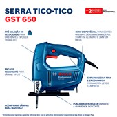 Serra Tico-Tico GST 650 450W 220V Bosch