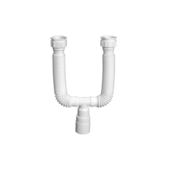 Sifão Duplo Branco Krona Sifão Duplo Branco Krona