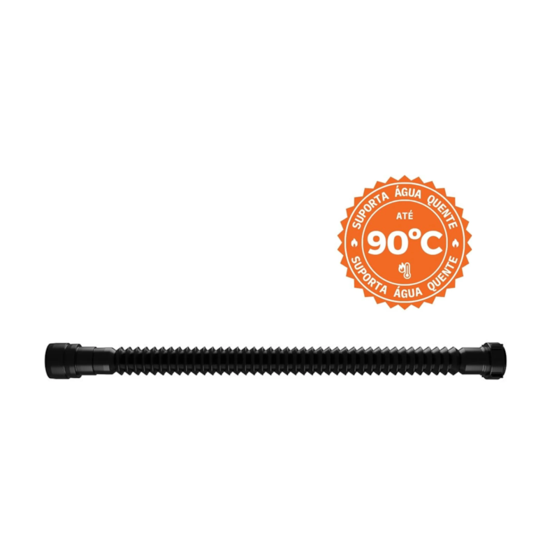 Sifão Flexível Universal 52cm Compacto Preto SSUR3 Astra