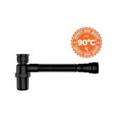 Sifão Sanfonado Universal com Copo Preto SSUC3 Astra