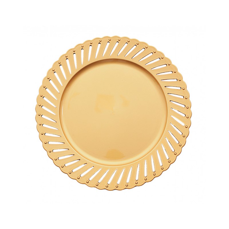Sousplat Leakead Dourado Plástico Mimo Style