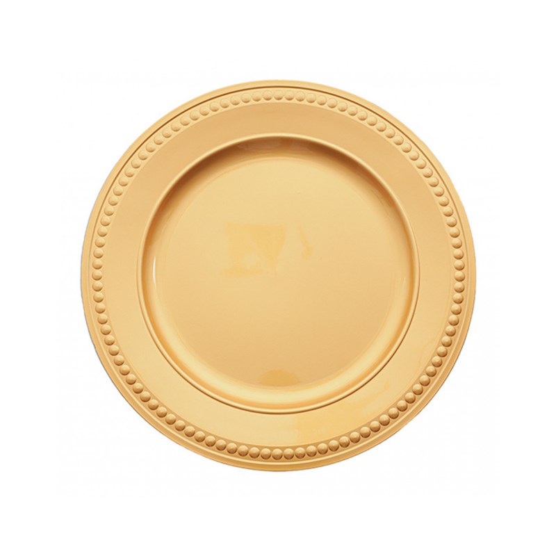 Sousplat Poa High Dourado Plástico Mimo Style