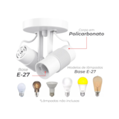 Spot Basic 2xE27 Branco Avant