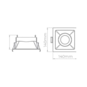 Spot Direcionado Square PAR30 STH8925 Branco