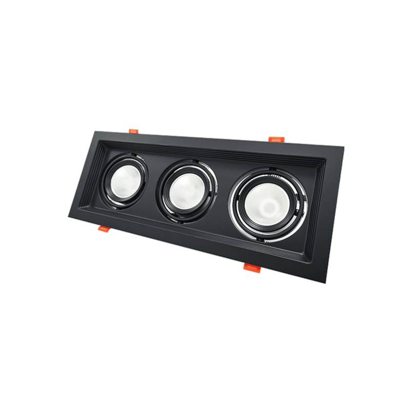 Spot Evidence Trio Embutir 3000K/6500 21W Preto Avant