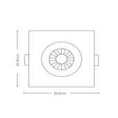 Spot LED 5W Embutir Quadrado 3000K MR16 Elgin