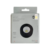 Spot LED 5W Sobrepor Redondo Authentic 4000K Preto Avant